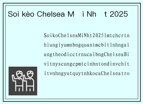 Soi kèo Chelsea Mới Nhất 2025