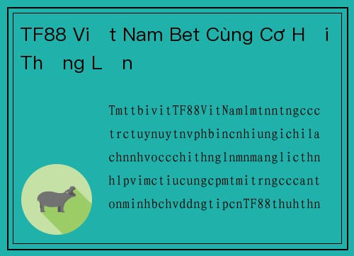 TF88 Việt Nam Bet Cùng Cơ Hội Thắng Lớn