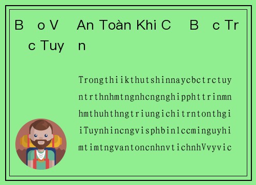 Bảo Vệ An Toàn Khi Cờ Bạc Trực Tuyến