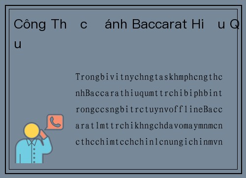 Công Thức Đánh Baccarat Hiệu Quả