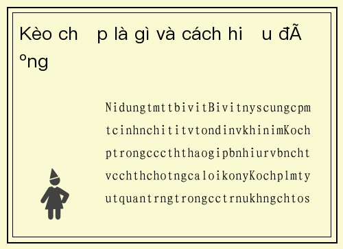 Kèo chấp là gì và cách hiểu đúng