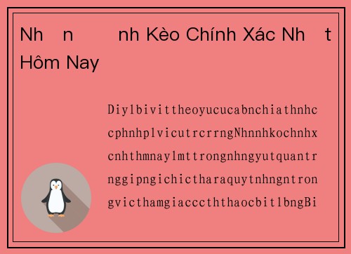 Nhận Định Kèo Chính Xác Nhất Hôm Nay