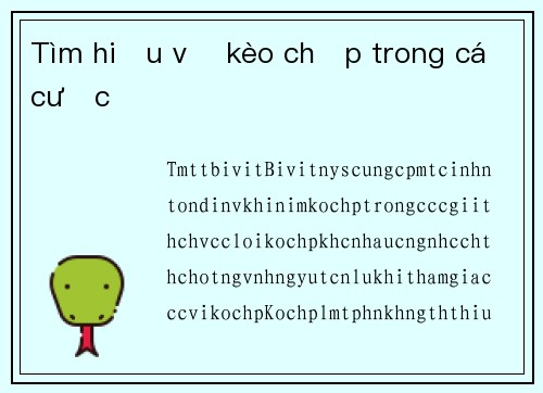 Tìm hiểu về kèo chấp trong cá cược