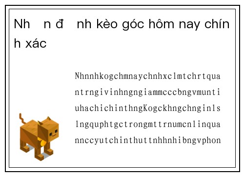 Nhận định kèo góc hôm nay chính xác
