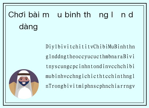 Chơi bài mậu binh thắng lớn dễ dàng