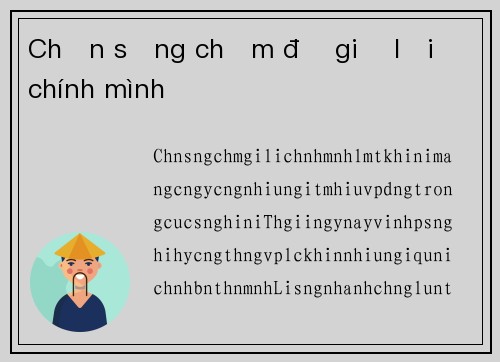 Chọn sống chậm để giữ lại chính mình