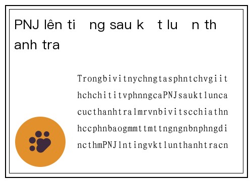 PNJ lên tiếng sau kết luận thanh tra